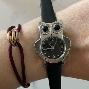 NEW C. Wonder owl shaped watch super cute black and silver